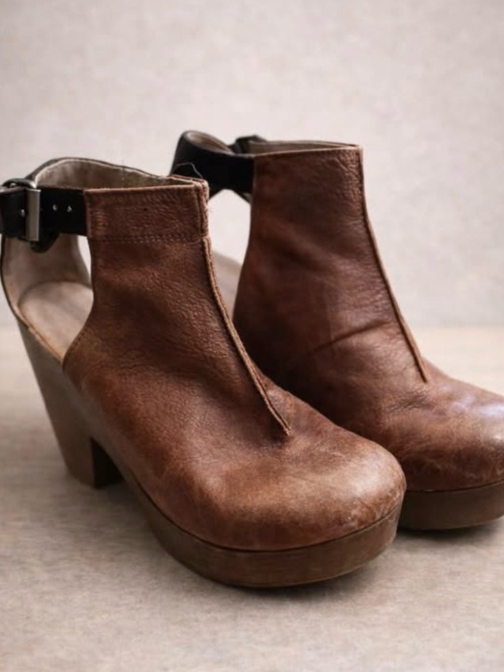 Free People Amber Orchard Clog Heeled Ankle Booties